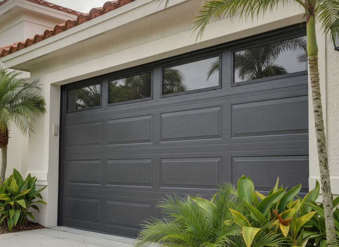 Garage door window-insert detail